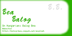 bea balog business card